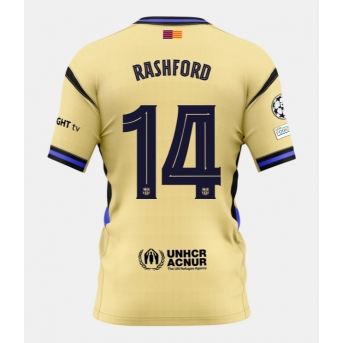Billige Fotballdrakt Barcelona Marcus Rashford #14 Replika Bortedrakt 2025-26 Kortermet